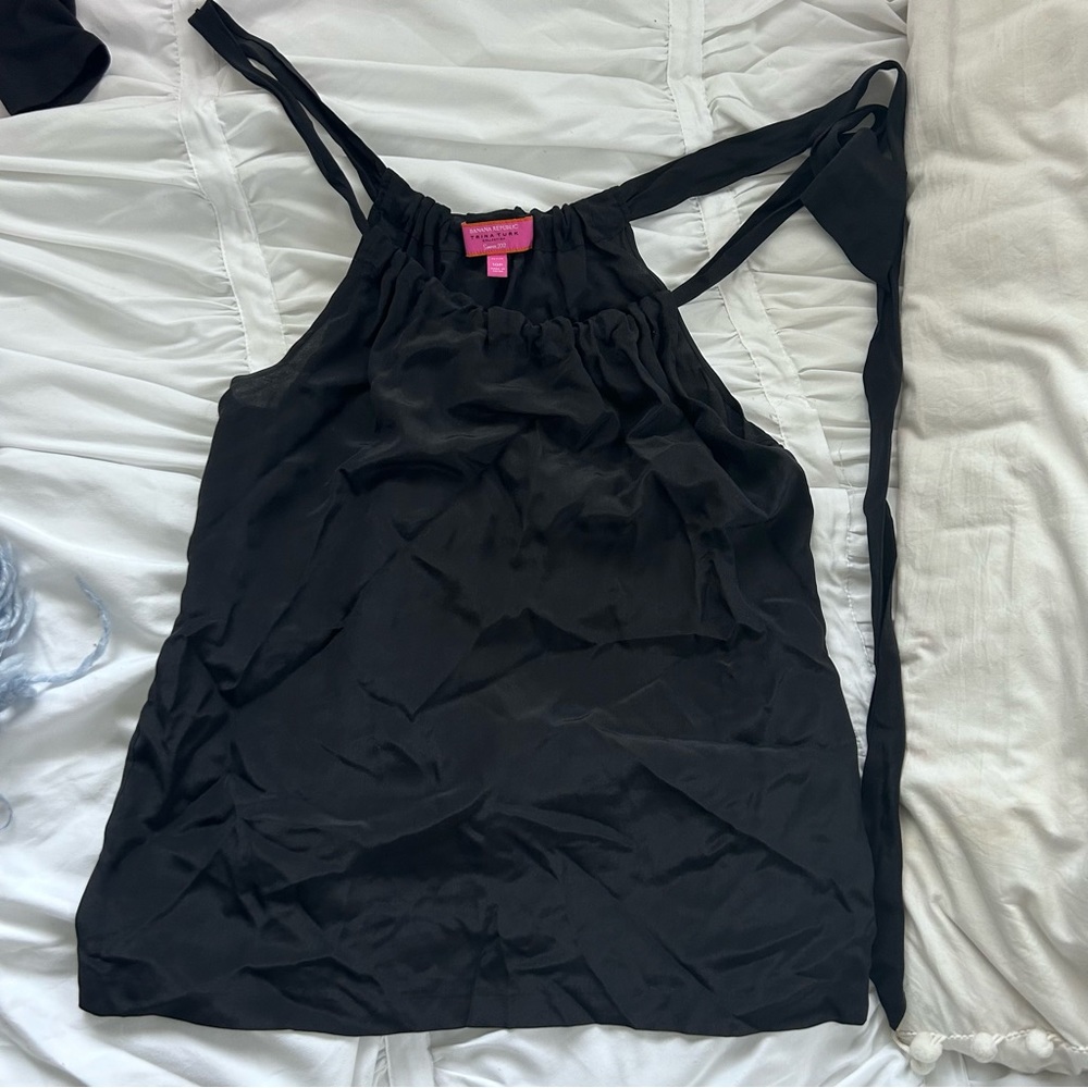 Black Banana Republic Trina Turk Collection Silk Top